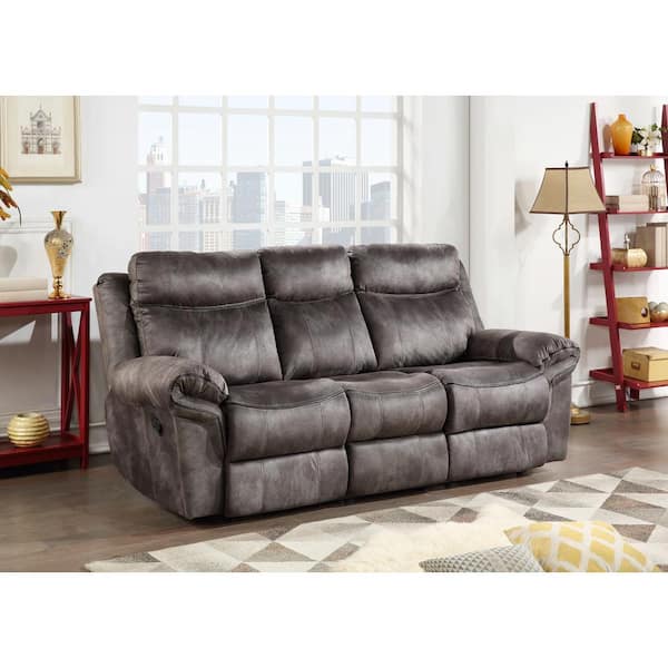 Silver recliner sofa discount