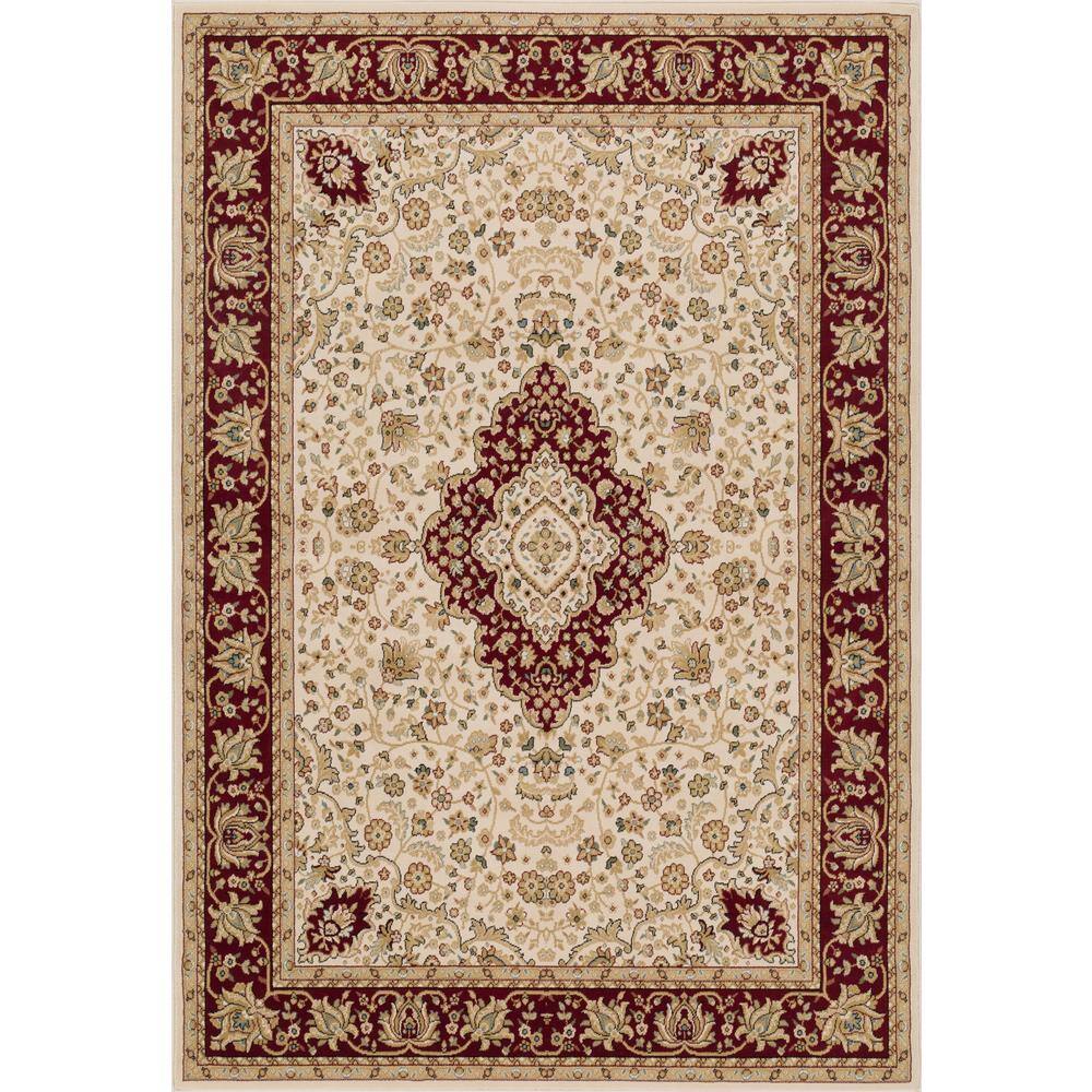 Regal Red Oriental 8' x 10' Easy-Care Synthetic Rug