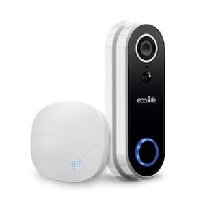 Video Doorbell - Smart Wireless WiFi Doorbell Camera with Built-in Battery, 2-Way Talk, Night Vision, White