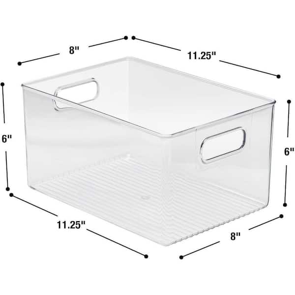 Sorbus 4 Plastic Storage Bins, Clear Kitchen, Pantry, and Bathroom Organizer  with Lids and Handles FR-BCR4 - The Home Depot