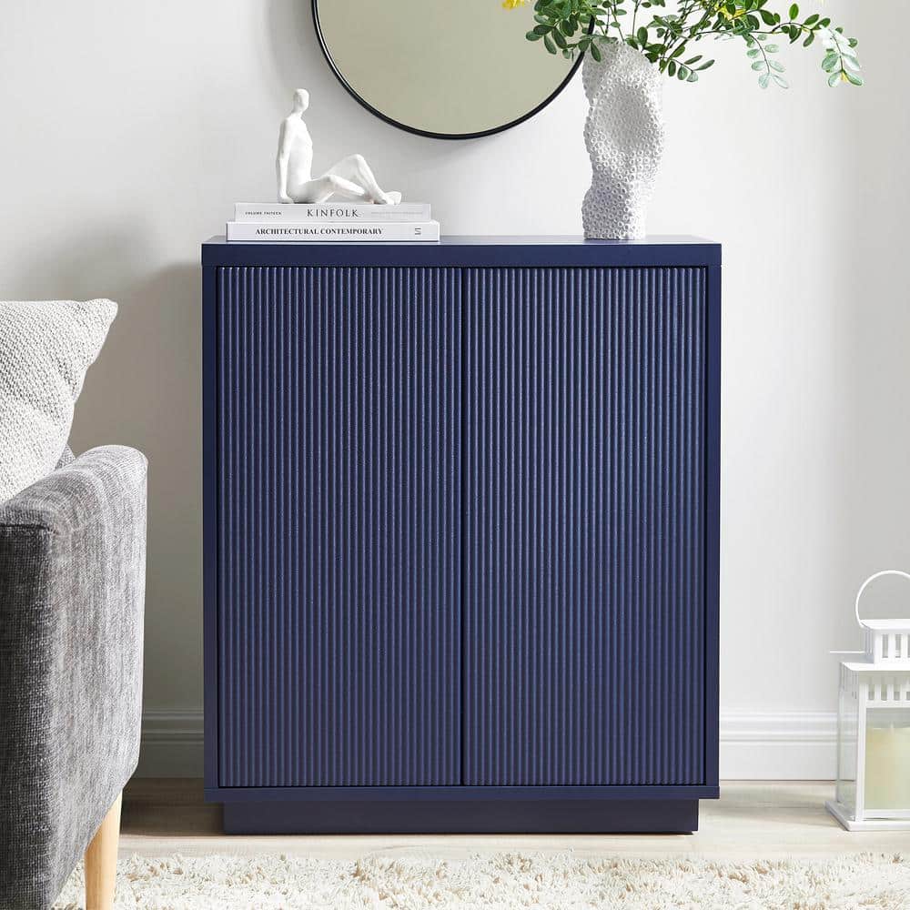 Evelyn 28" Dark Blue Adjustable Shelf Office Accent Cabinet