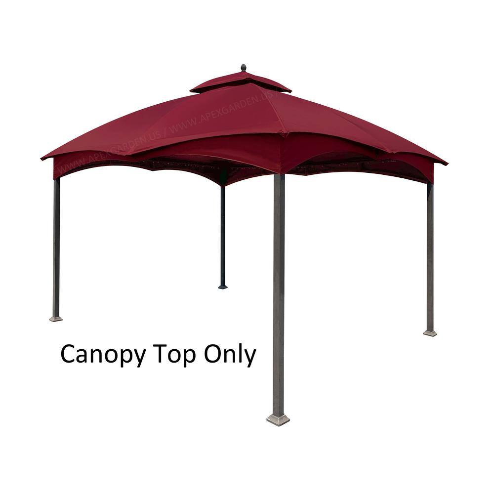 Burgundy Polyester Rectangular Replacement Canopy Top for Gazebo
