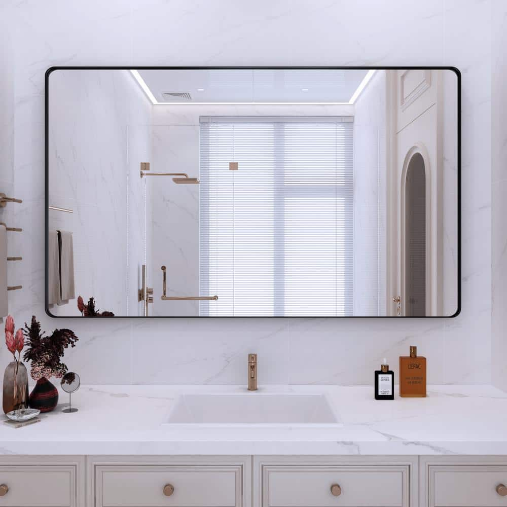 Klajowp 40 in. W x 24 in. H Large Rectangular Framed Wall Mounted ...