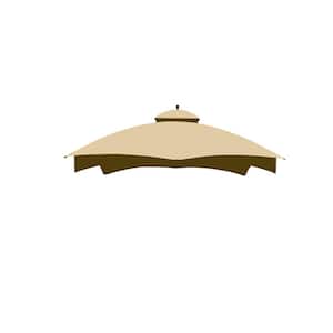 10 ft. x 12 ft. Brown Replacement Canopy Top Gazebo Top with Air Vent