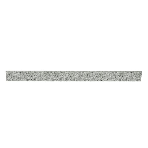 61 in. W x 0.75 in. x 4 in. Grey Granite Bathroom Vanity BackSplash (2-Pieces of 30.5 in.)