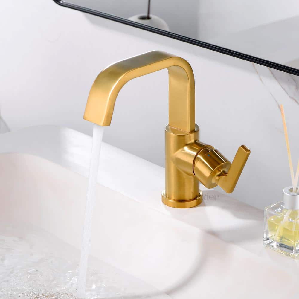 Modern Elegance Brushed Bronze Single-Handle Bathroom Faucet