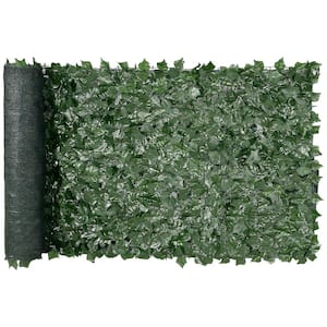 39 in. x 98 in. Artificial Green Wall Screen, Reinforced Mesh Backing PVC & PE, Natural Green Ivy Hedge Panel