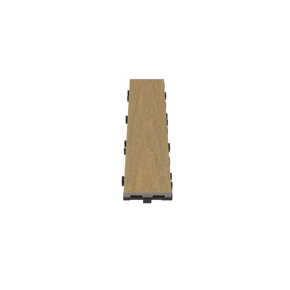 UltraShield Naturale 3 in. x 1 ft. Quick Composite Single Slat Deck Tile in Australian Red Cedar (4-Pieces per Box) price history on PriceWatchPro