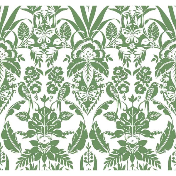 York Wallcoverings Botanical Damask Green Spray and Stick Roll (Covers 60.75 sq. ft.)
