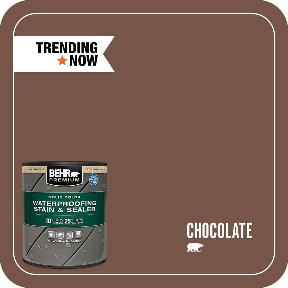 BEHR PREMIUM 1 qt. #SC-129 Chocolate Solid Color Waterproofing
