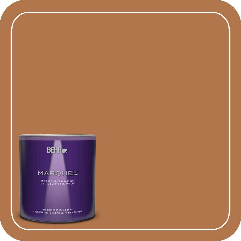 BEHR MARQUEE 1 qt. #PMD-41 Copper Mine Eggshell Enamel Interior Paint ...