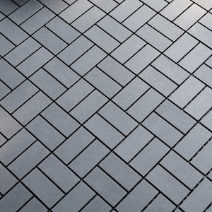 Dark Gray 1 ft. x 1 ft. All-Weather Plastic Outdoor Interlocking Deck Tiles Checker Pattern Garage Floor Tiles(44-Pack)