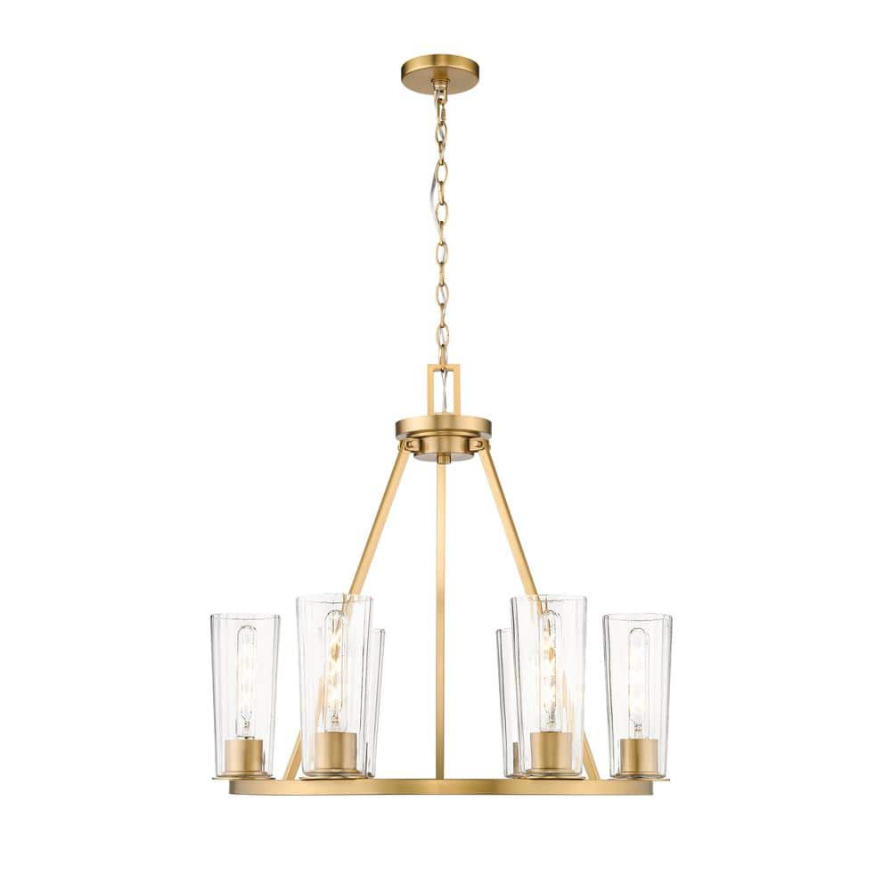 Titus 6-Light in Modern Gold Chandelier with no bulbs included
