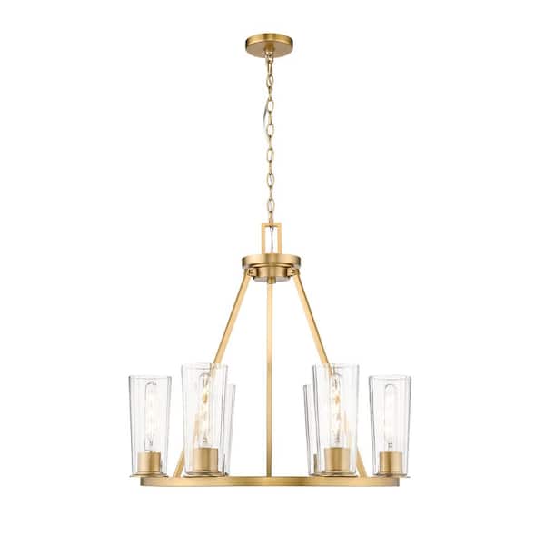 Unbranded Titus 6-Light in Modern Gold Chandelier with no bulbs included
