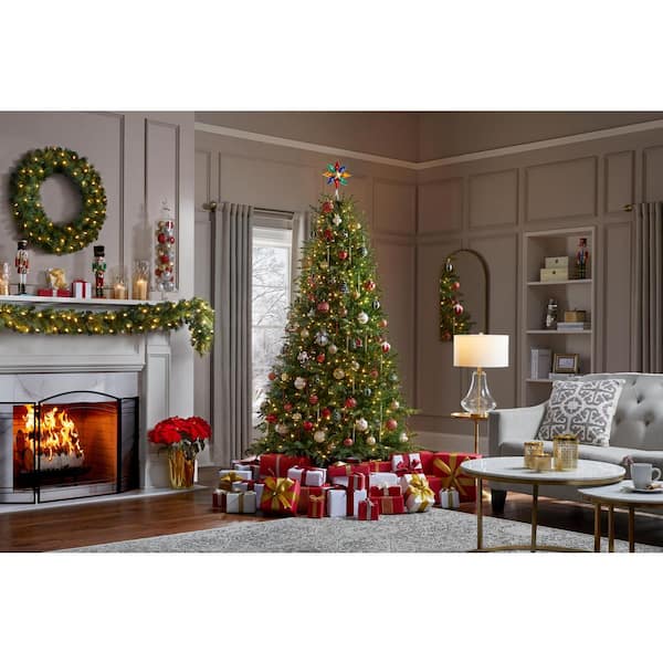 Royal Fir Collection 4-Piece Set with Warm White LED Lights (Battery Plug Operated)