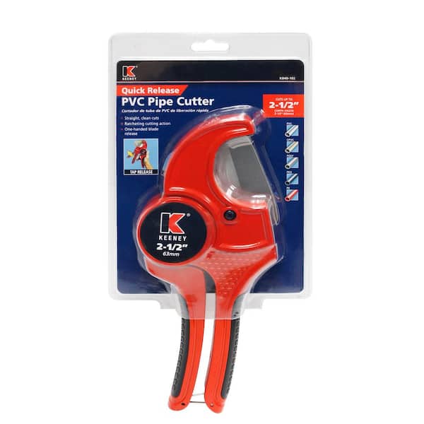 Kerry PVC Pipe Cutter, Up To 2-1/2" Ratcheting Heavy-Duty PEX POLY PE Plastic Hoses And Plumbing Tube Cutting Tool, Stainless Steel Blades, Thicken Aluminum Body Efficient Extended Handle - View #7