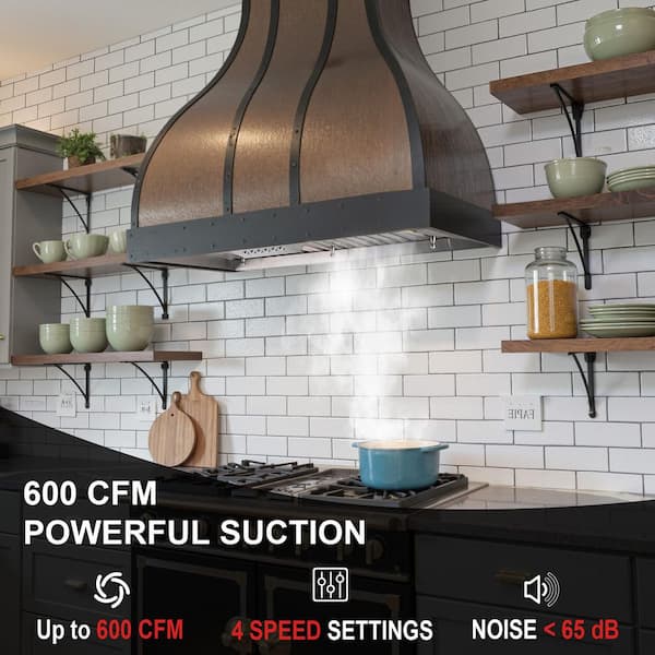 Akicon Akicon 36 in. 600 CFM Ducted Stainless Steel Range Hood