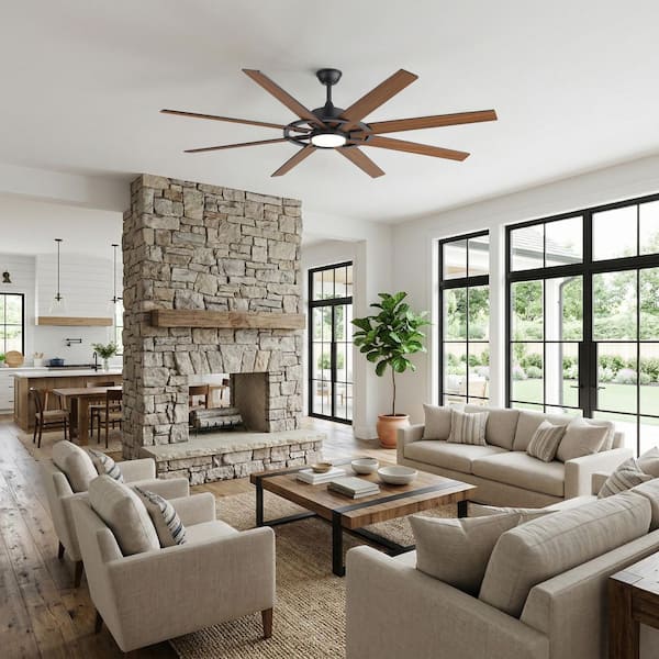 Breezary Hector II 72 in. Black Windmill Ceiling Fan with