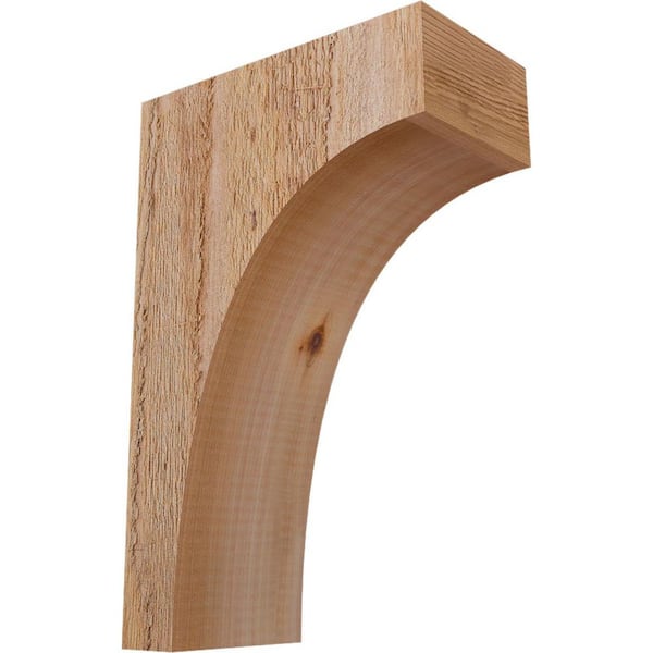 Ekena Millwork 4 in. x 8 in. x 12 in. Western Red Cedar Huntington Rough Sawn Corbel