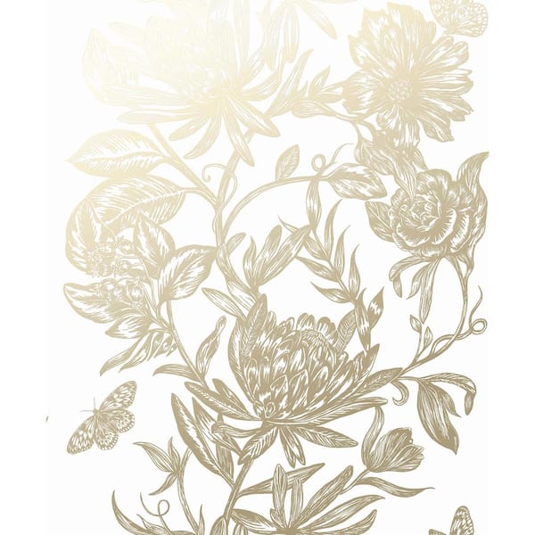 Advantage Marquis Gold Floral Gold Wallpaper Sample