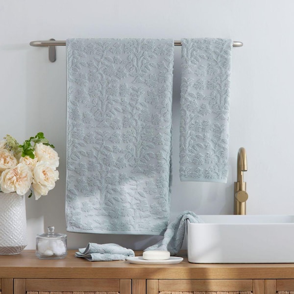Company Cotton Floral Jacquard Seaspray Cotton Single Bath Towel
