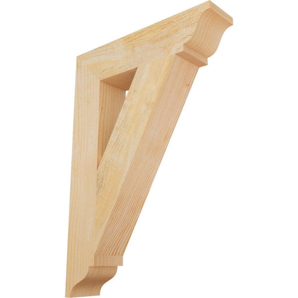 Ekena Millwork 4 in. x 26 in. x 18 in. Douglas Fir Traditional Rough Sawn Bracket