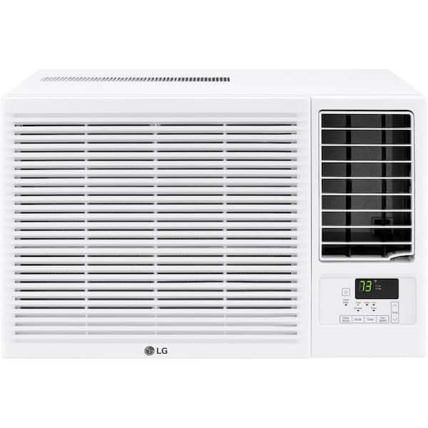 12,200 BTU 230-Volt Window Air Conditioner Cools 570 sq. ft. with Heater, Remote and Dehumidifier in White
