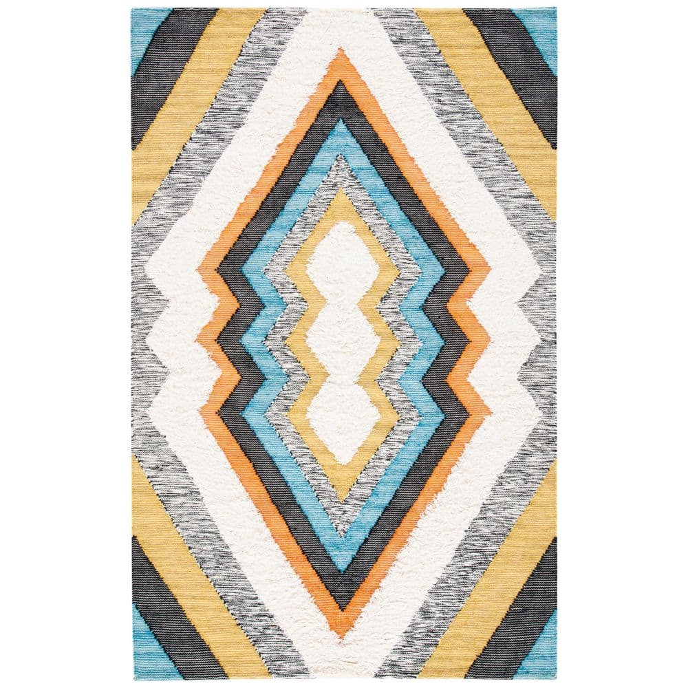 Kenya Multicolor Hand-Knotted Wool Area Rug