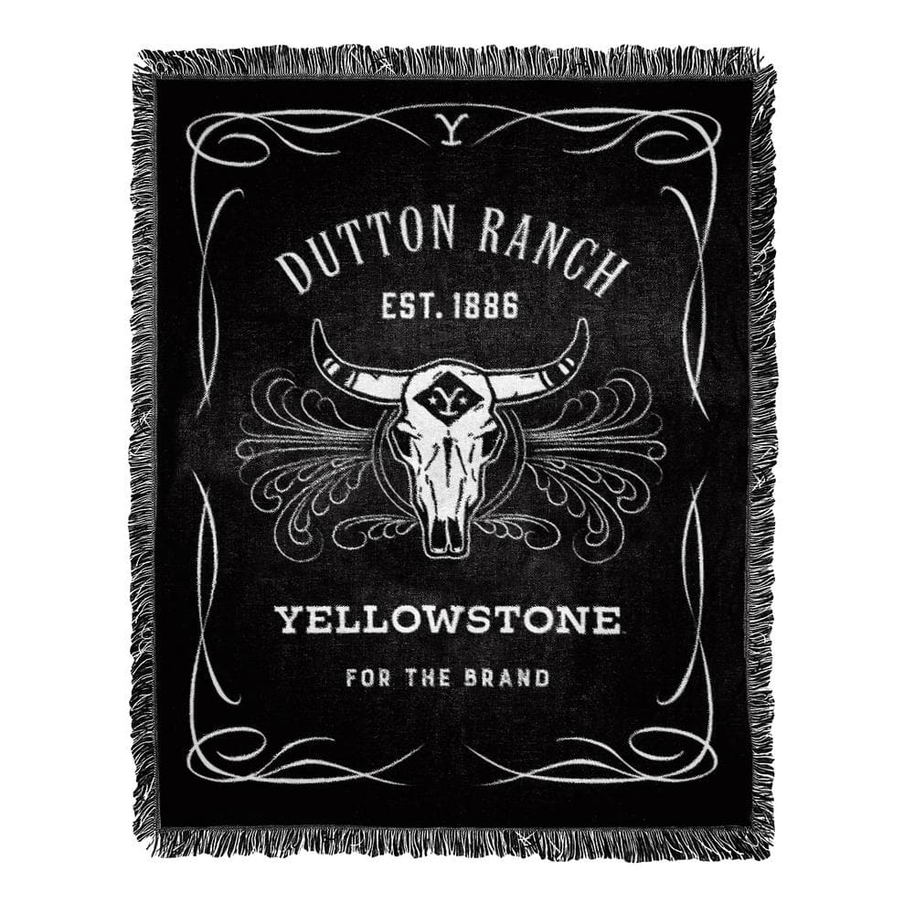 THE NORTHWEST GROUP Yellowstone Whiskey Label Woven Jacquard Throw 1YLS ...