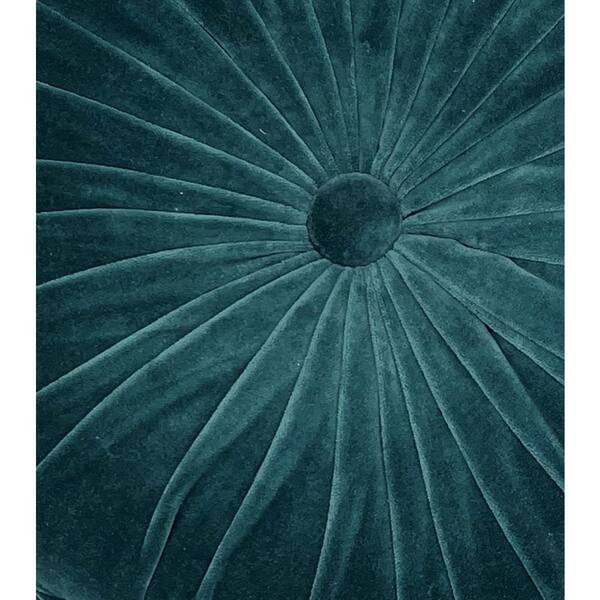teal round pillow