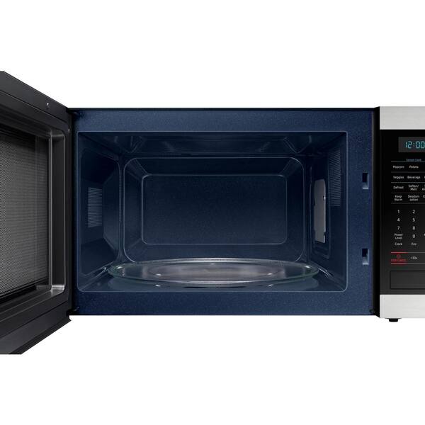 Samsung 1 9 Cu Ft Countertop Microwave With Sensor Cook In Stainless Steel Ms19m8000as The Home Depot Samsung 1 9 Cu Ft Countertop