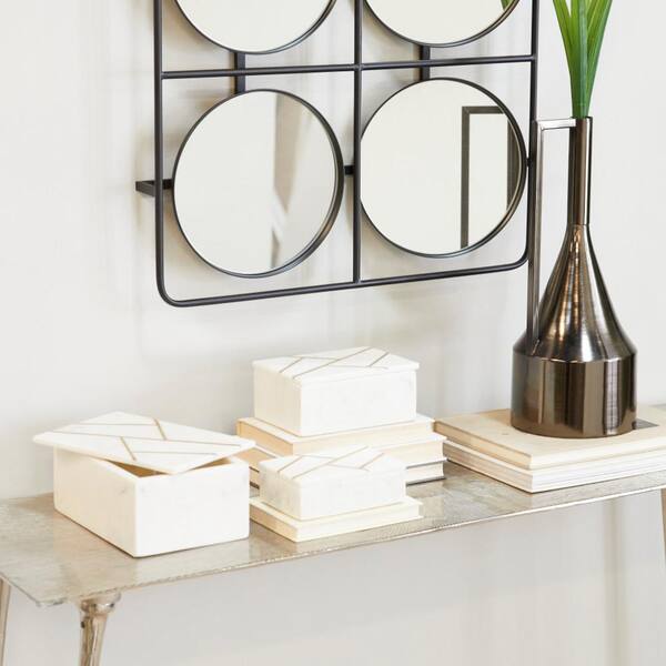 thumbnail image 2 of Square Tissue Box Cover In Paonazzo Marble For Sale At 2 of 14