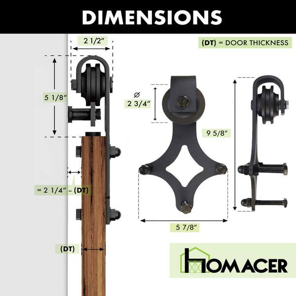 Door Hardware for Doors that are 2 1/4 inch to 2 1/2 Inch Thick