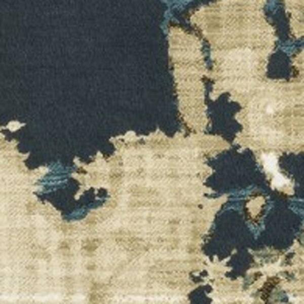 10 ft. x 13 ft. Beige, Blue Abstract Washable Area Rug