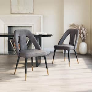 Artus Gray Boucle Style Fabric Dining Chair