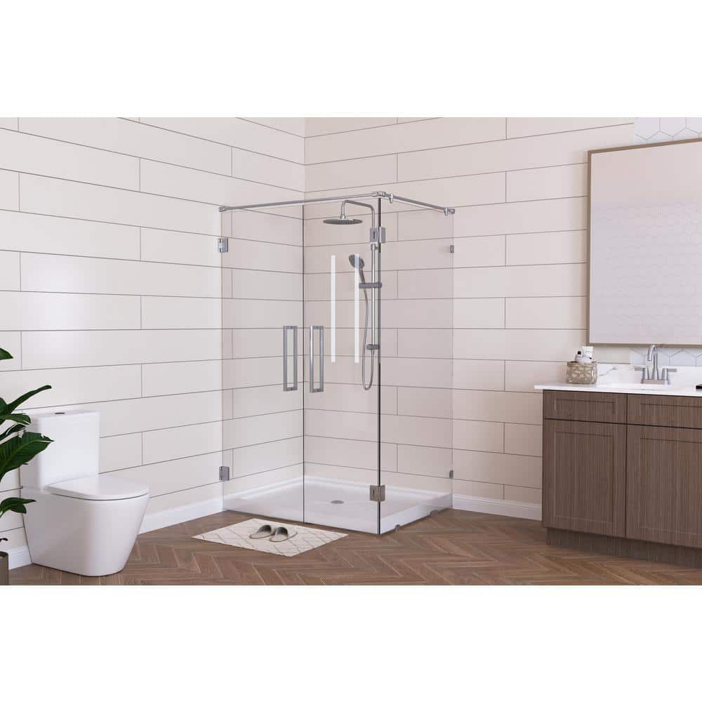 White Acrylic 48" Shower Base with Non-Slip Design