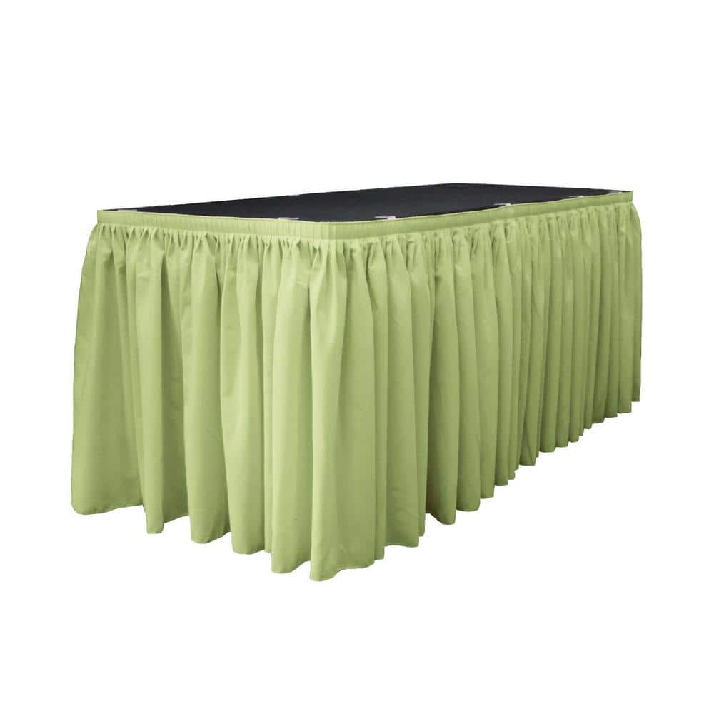UPC 840310167617 product image for 30 ft. x 29 in. Long Sage Polyester Poplin Table Skirt with 15 L-Clips | upcitemdb.com