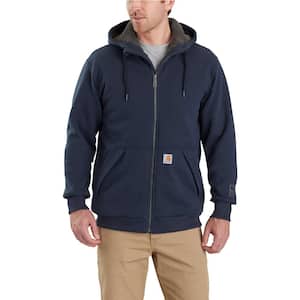 Men's Medium New Navy Cotton/Polyester Rain Defender Rockland Sherpa-Lined Hooded Sweatshirt
