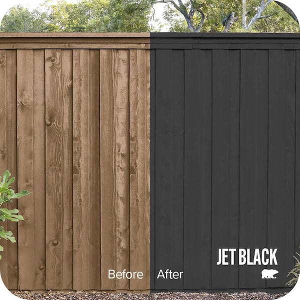 5 gal. #ECC-10-2 Jet Black Solid Color House and Fence Exterior Wood Stain