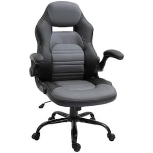 Black/Grey Sponge Adjustable Tilt/Height Ergonomic Chair with Arms