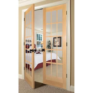 32 in. Clear Pine 15 Lite French Interior Door Slab