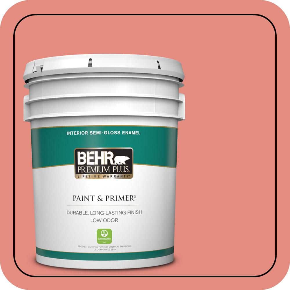 5 gal. #190D-5 Peony Pink Semi-Gloss Enamel Low Odor Interior Paint & Primer price history on PriceWatchPro