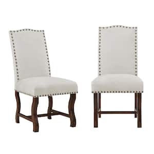 Hamilton Brown and Oatmeal Polyester Seat Accent Dining Chair Set of Two