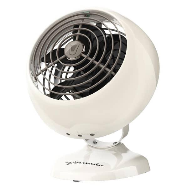 VFAN Mini Classic Personal Vintage Air Circulator Fan, Vintage White