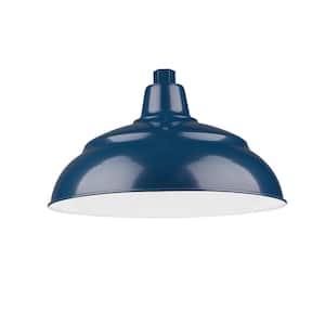 R Series 1-Light 15 in. Navy Blue Warehouse Shade