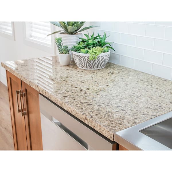 NewAge Products Kitchen Granite Countertop 43.6-in x 25.5-in x 1.25-in Gold Sand Straight Solid Surface Countertop | 89209