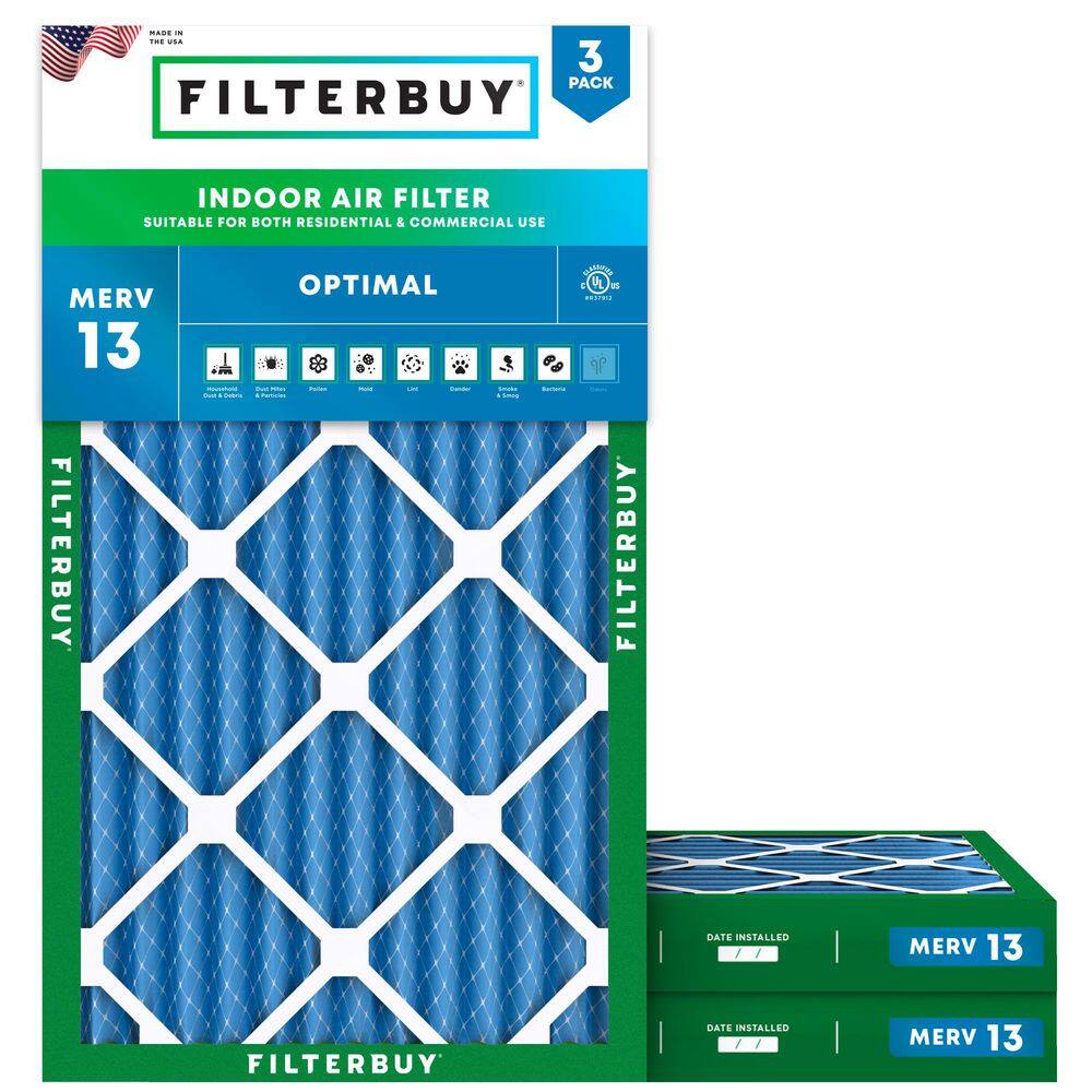 10 in. x 18 in. x 2 in. MERV 13 (FPR 10) Health Defense Pleated HVAC AC Furnace Air Filters Replacement (3-Pack) price history on PriceWatchPro