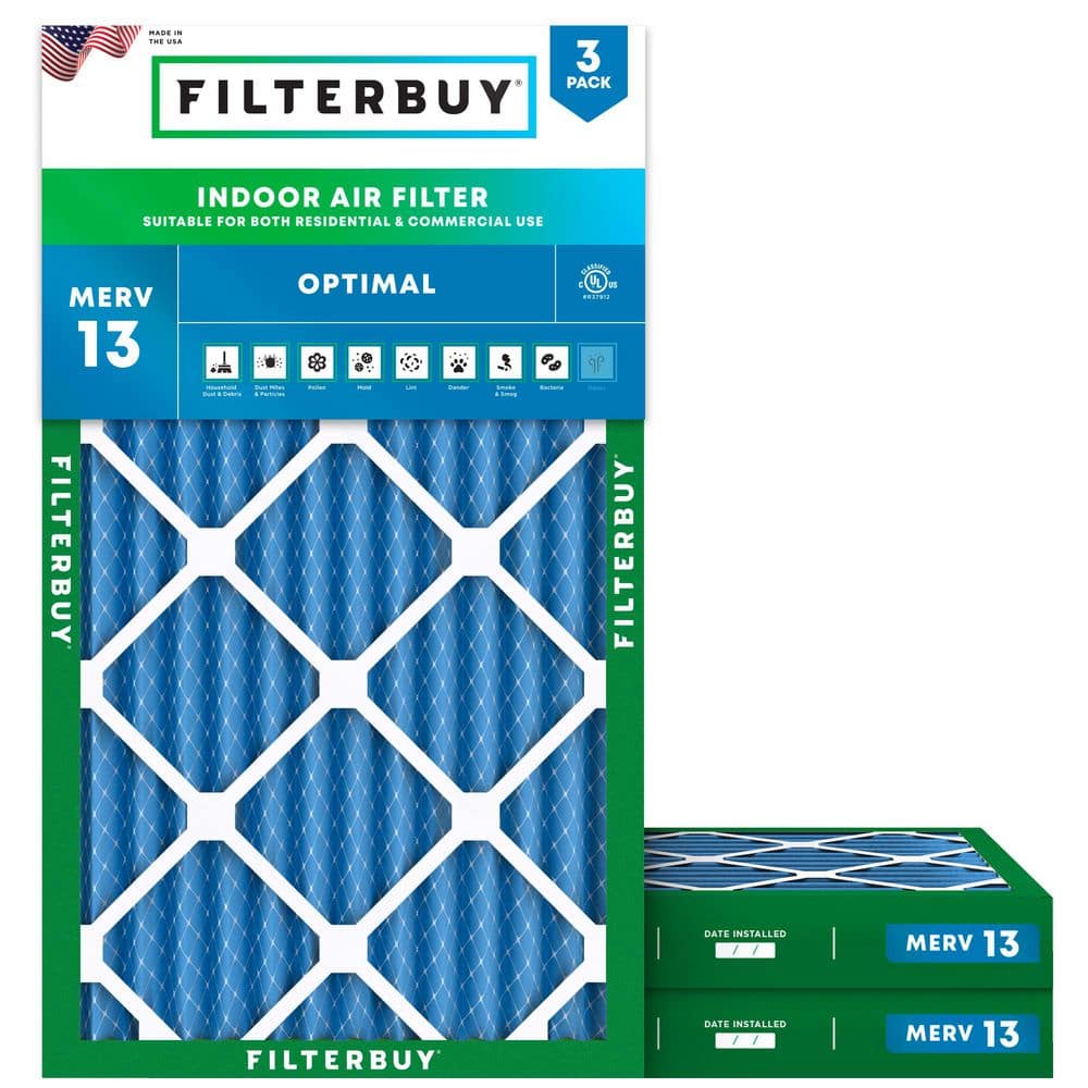 12 in. x 24 in. x 2 in. MERV 13 (FPR 10) Health Defense Pleated HVAC AC Furnace Air Filters Replacement (3-Pack) price history on PriceWatchPro