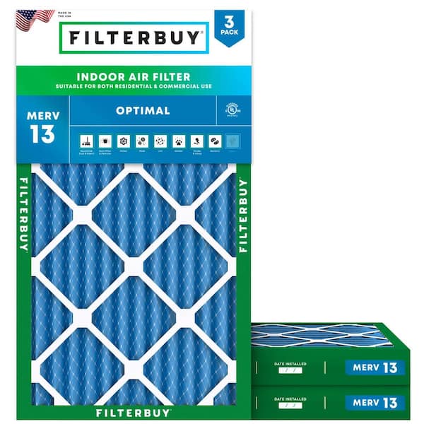 14 in. x 30 in. x 2 in. MERV 13 (FPR 10) Health Defense Pleated HVAC AC Furnace Air Filters Replacement (3-Pack)