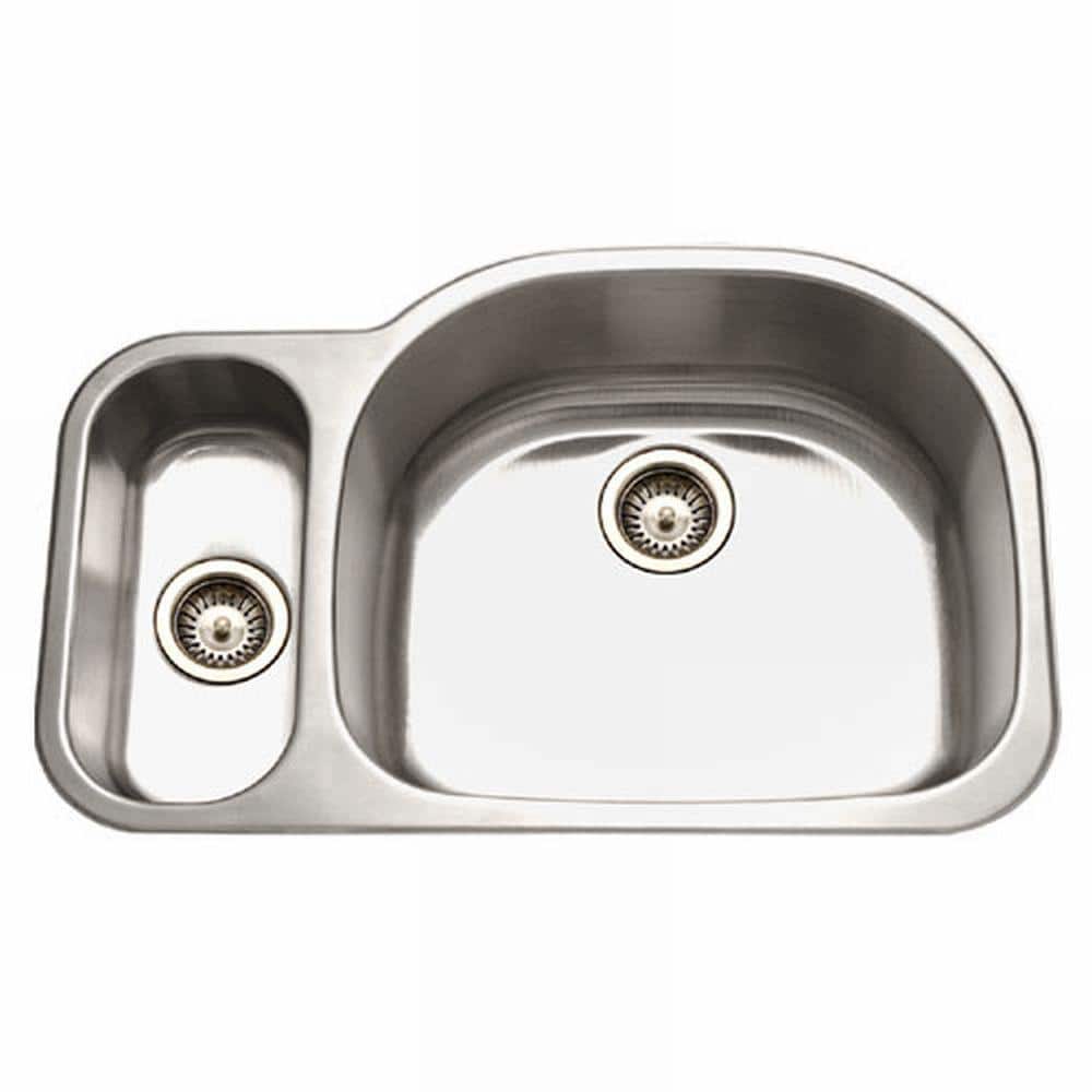 Medallion 33'' Stainless Steel Double Bowl Undermount Kitchen Sink